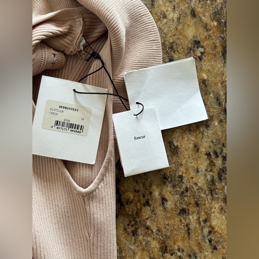NWT Sandro Tilla Knit Dress in Nude - size US 4 - Picture 10 of 13